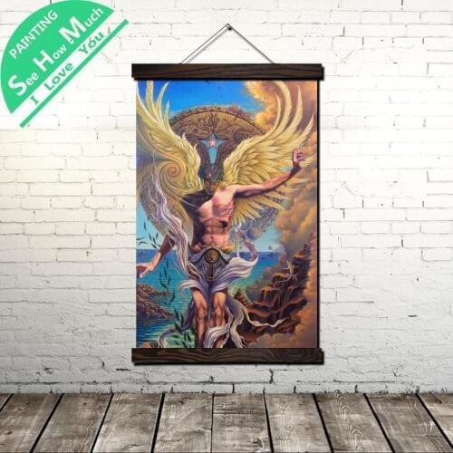 Venus And Mars Scroll Painting Canvas Vintage Poster and Prints Wall Art Pictures Living Room Bedroom Farmhouse Decoration