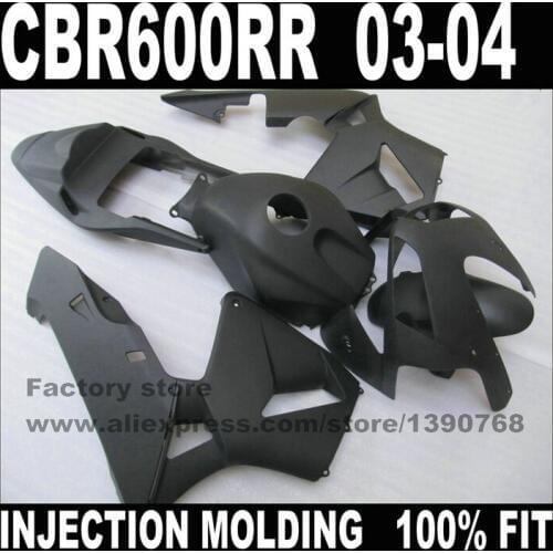 ABS road injection factory fairings set for CBR 600 RR 03 04 CBR600RR 2003 2004 matte black fairing kits bodywork