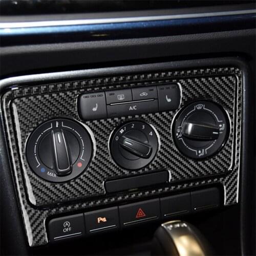 Carbon fiber air conditioner CD panel Car interior decoration sticker For Volkswagen Beetle 2012-2019