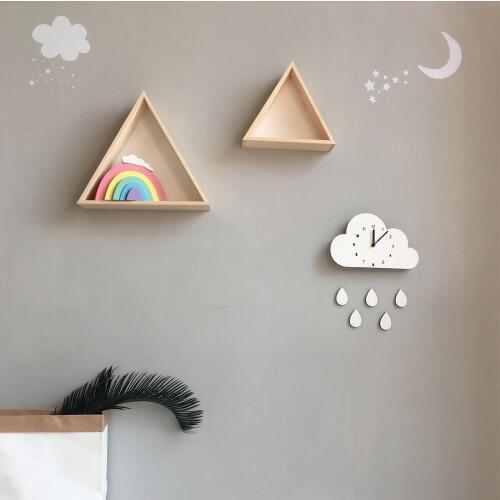 Creative Clouds DIY Wall Clocks Stickers Decorative Quartz Clocks Cartoon Design Kids Room Decor Relogio De Parede