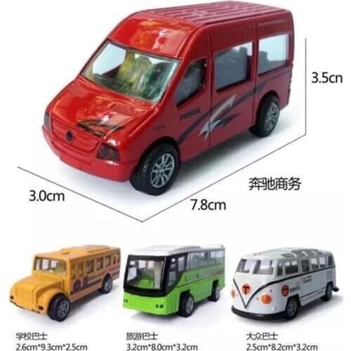 Bus MPV Alloy Diecast Car Model Toy With Pull Back Multi-Purpose Vehicle For Children Gifts Toy Collection
