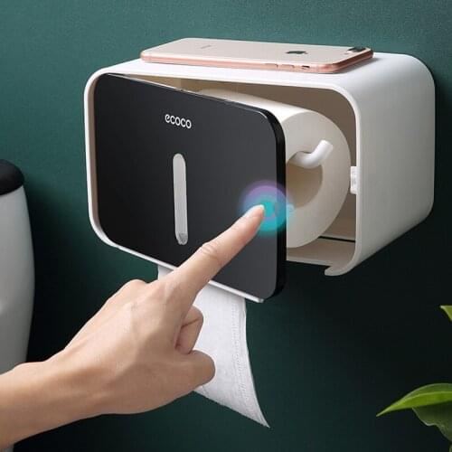 Wall-mounted Tissue Box Multifunctional Toilet Paper Storage Rack For Various Types of Tissue Storage Boxes Bathroom Accessories