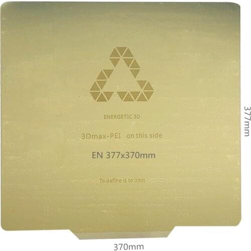 ENERGETIC New Flexible Build System Spring Steel Sheet with Double-side PEI Build Surface 377x370mm for 3D printer heat bed
