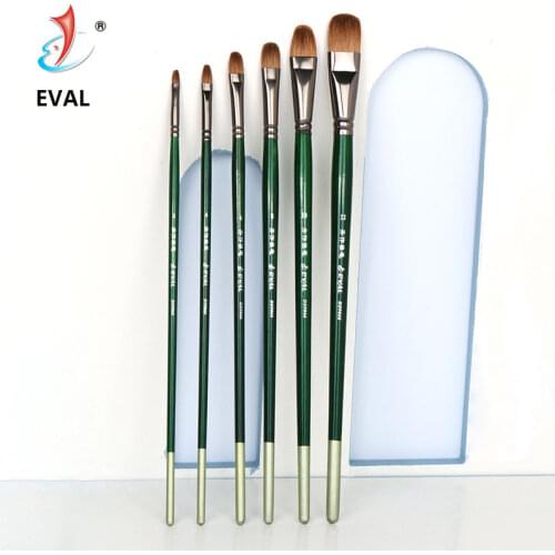 Eval Professional High-Grade Weasel Hair Oil Painting Brush Filbert tongue peak row acrylic Paint Brushes Set Drawing Artwork