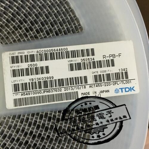 Original new 100% ACT45S-220-2PL-TL001 power supply signal line common mode filter inductor 22UH 200mA