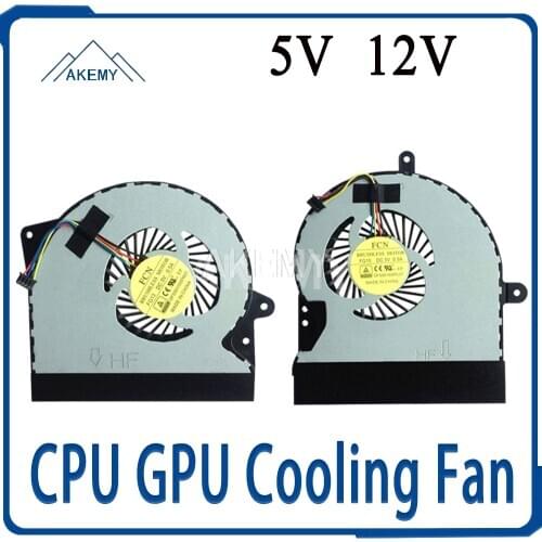 Original New CPU GPU Cooler Fan Heatsink For Asus ROG G751 G751J G751JM G751JL G751JT G751JY Radiator 5V 12V FAN