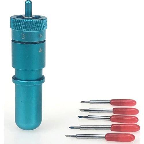 5pcs 45 Degree Replacement Plotter Blade Knife Cutter for Cricut + 1pc Blade Holder Machine Tool