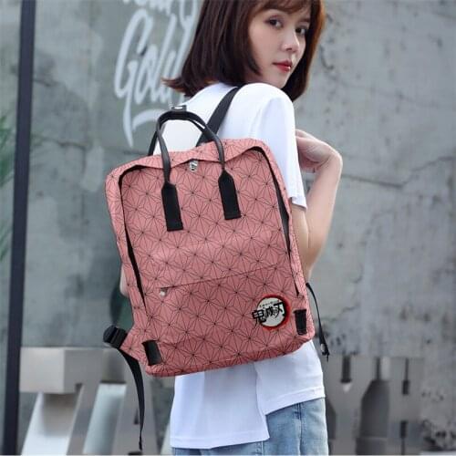 Demon Slayer Bag Backpack Kimetsu no Yaiba Kamado Cosplay Zenitsu Tanjirou Nezuko School Bags Oxford Mochila Feminina Knapsack