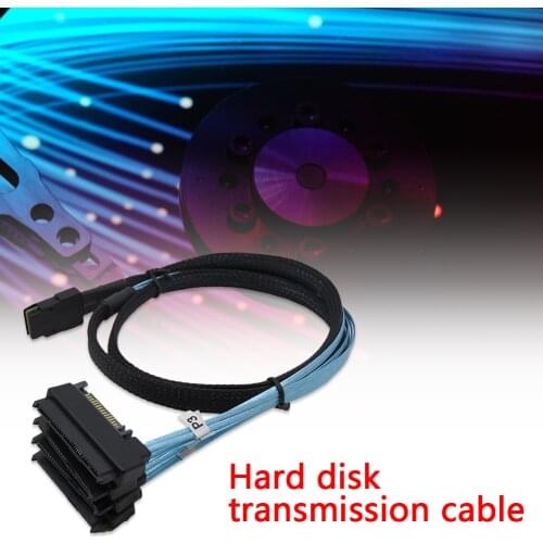 Connector Cable Breakout Cable Hard Drive Splitter Cable Mini SAS 36P SFF 8087 to 4 SAS 29P SFF-8482 with 15P SATA Power