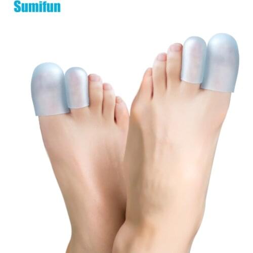 2Pcs Big Middle Toe Protectors Silicone Gel Cover Prevent Blisters Corns Nail Tools Injured Ingrown Hammer Finger Foot Pain Care
