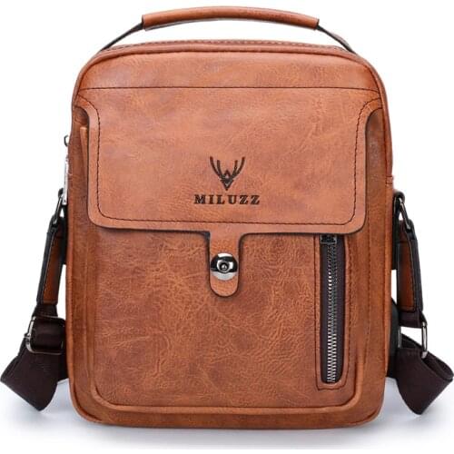 New Stylish Casual Shoulder Bag Women Messenger Bags Tote Bag Vintage Crossbody Bags High Quality Male Bag PU Leather Handbag