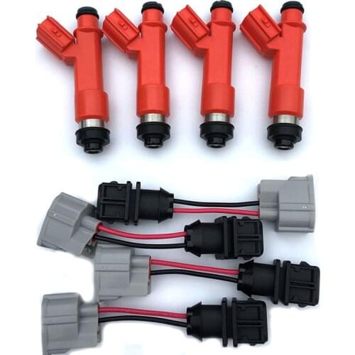 4 x850cc 83lb Fuel Injector 1001-87F90 for Toyota Corolla AE86 E85 MR2 4AGE Turbo Free shinpping