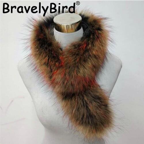 2021 Real Raccoon Fur Collar 100% High Quality Natural Fur Scarf For Women Girl Crossed Design Handy Fur Neck Warmer 73*11cm
