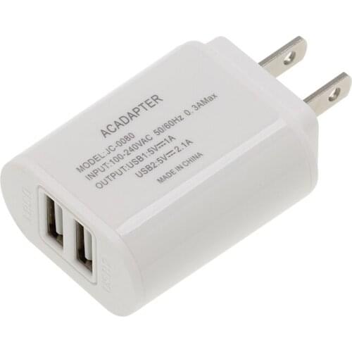 Good top quality Dual USB Charger 2 in1 5V 2A AC us wall power adapter charging charger for sumsung for huawei Xiaomi 100pcs/lot