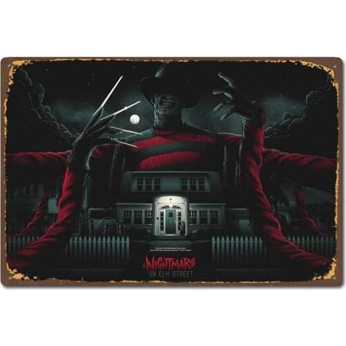 NNHG Tin Sign 8x12 inches A Nightmare on Elm Street Horror Film Movie Vintage Retro Tin Sign