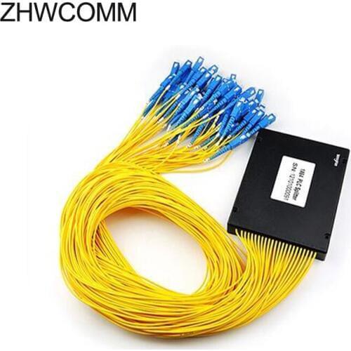 ZHWCOMM High Quality 1M SC 1X64 Fiber Optic splitter box SC/UPC Fiber Optical PLC Splitter Free shipping
