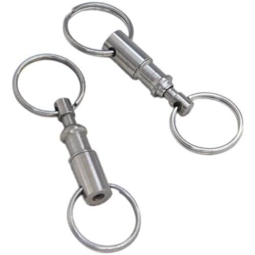 300PCS New Outdoor Removable Keychain Premium Quick Release Pull-Apart Detachable Key Chain with Two Split Rings SN873