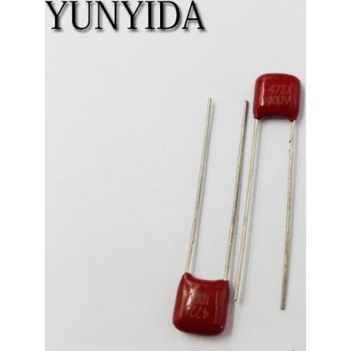 Free Shipping 10pcs, CBB 472J 100V 0.0047UF 4.7NF P5mm Metallized Film Capacitor