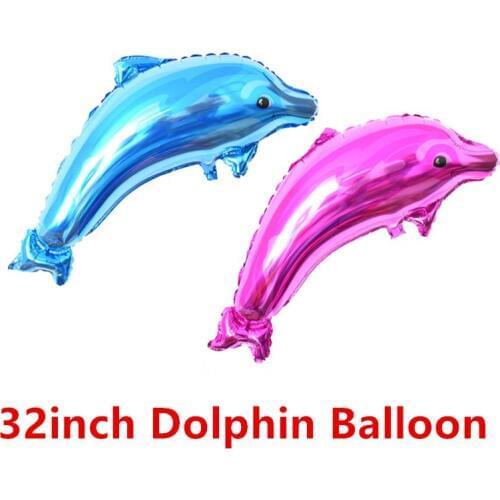 Large 32 inch Dolphin aluminum foil balloon wedding birthday party wedding decor decoration supplies air balloons dolfijn globo