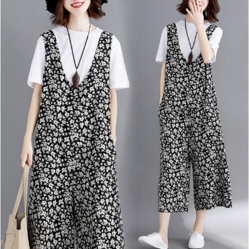 Large Size Belt Pants New Cotton and Hemp Nine-Branch Pants with Broad Legs in Summer of 2019 J20190300083