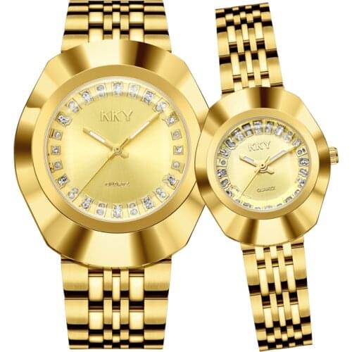 New Hot Creative Couple Watch 2021 Mens Watches KKY Brand Luxury Quartz Women Clock Ladies Wristwatch Waterproof lovers Watch