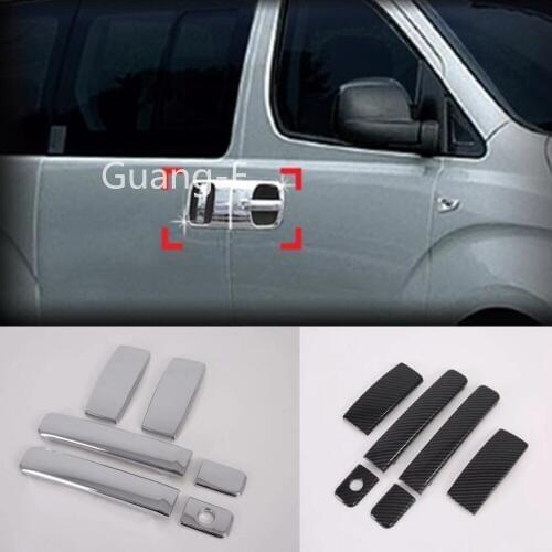 Car Stick Frame Lamp Trim ABS Chrome Door Handle Handrail Armrest Panel Hoods 6pcs For Hyundai Starex H-1 2018 2019 2020