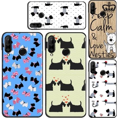 Westie Scottie Scottish Terrier Case For Huawei Honor 10 Lite 8A 8X 9X P20 P30 P40 Pro Mate 20 Lite P Smart 2021 Z Nova 5T