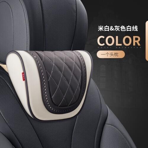 For Mercedes Benz Maybach S-Class headrest Luxury car Pillows Car Travel Neck Rest Pillows Seat Cushion Support Napa leather