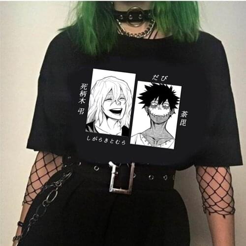 My Hero Academia Shigaraki Tomura Dabi T Shirt Men Funny Harajuku Tshirt Male
