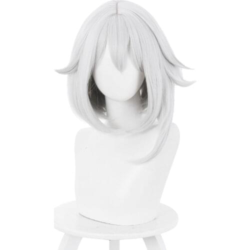 Genshin Impact Paimon Cosplay Wig Silver Hair C00414