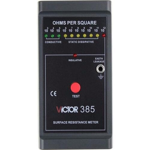 Hot Sale VICTOR VC 385 Surface Resistance Tester Anti-static Testing Handheld Automatic Range Resistance Meter