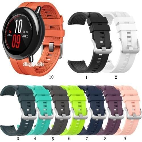 Hot Soft Silicone Watch Strap Band For Huami Amazfit Pace Smart Watch Correa Straps Colorful Sports Bracelet 22mm
