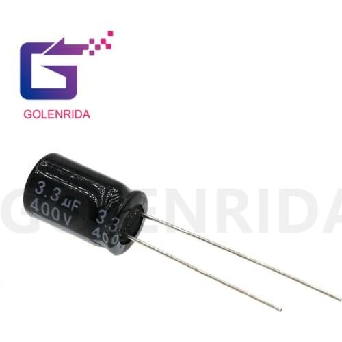 20PCS Electrolytic capacitor 400V3.3uF 8*12mm aluminum electrolytic capacitor 3.3uf 400v