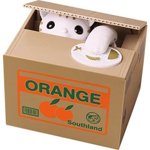 Stealing Money Cat Music Stealing Money Piggy Bank Children Cartoon Cat Electric Piggy Bank Gift Custom Logo