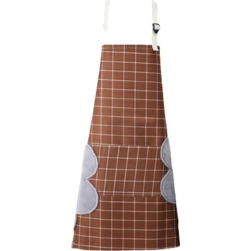 Kitchen Apron Large Pocket Anti-scald Fleece Women Home Apron for Kitchen