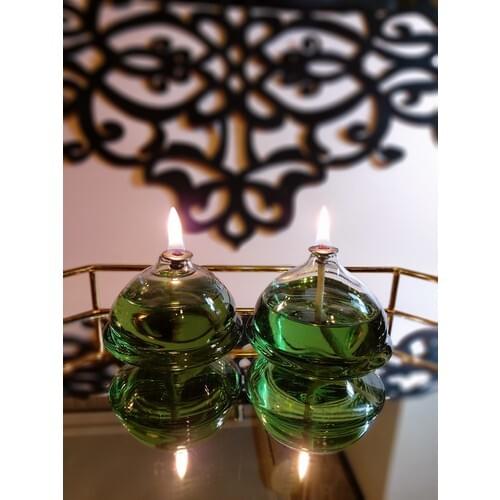 Viyale Store Chef Model Glass Oil Lamp Dual Set