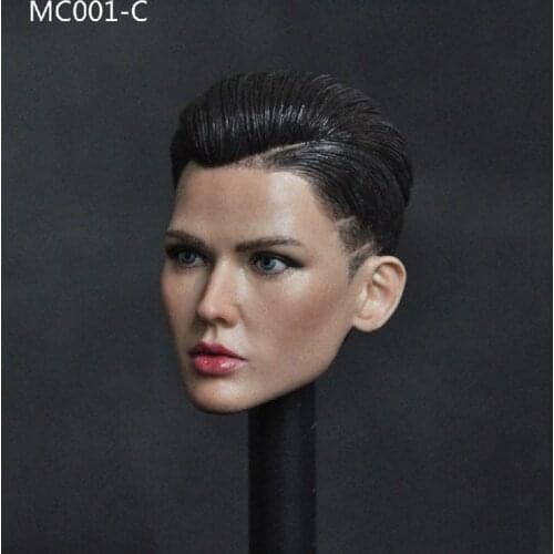 MC001 1/6 Ruby Rose Head Sculpt PVC Female Head Carving Model Fit 12'' Action Figure Dolls In Stock
