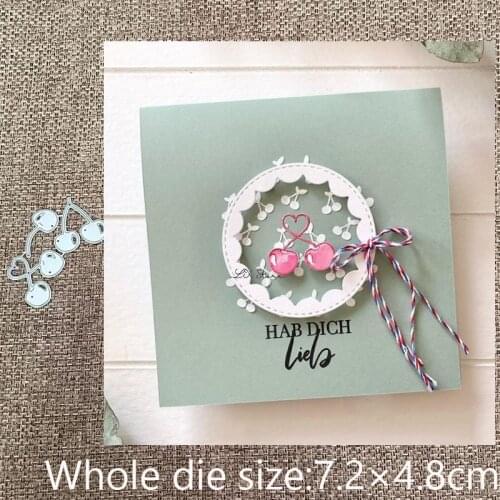XLDesign Craft Metal stencil mold Cutting Dies cherry set decoration scrapbook die cuts Album Paper Card Craft Embossing