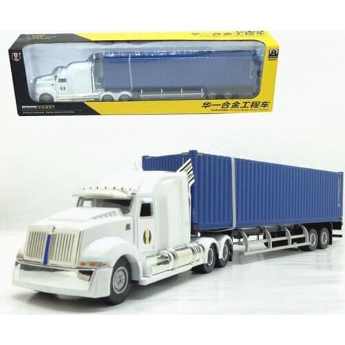 31.5cm American truck 1/43 alloy metal trailer container simulation diecast model toys engineering vehicle Accessories display