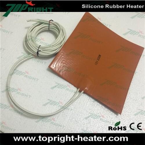 Silicone rubber heater 12v engine preheater electric heating pad 200x200mm 400w