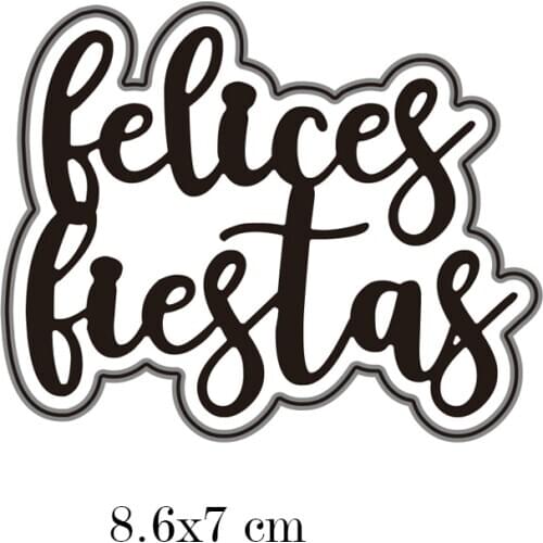 New Spain Words Metal Cutting Dies Stencil for Scrapbooking Die Cuts Stamping Cutting Embossing Template Craft Cards Making