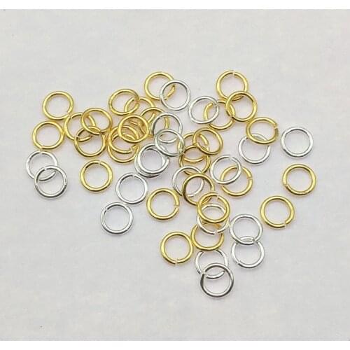 New Arrival! 6mm 200pcs Plating Real gold Jump Rings Split Rings for Necklace Earring DIY Parts,Jewelry Findings & Components