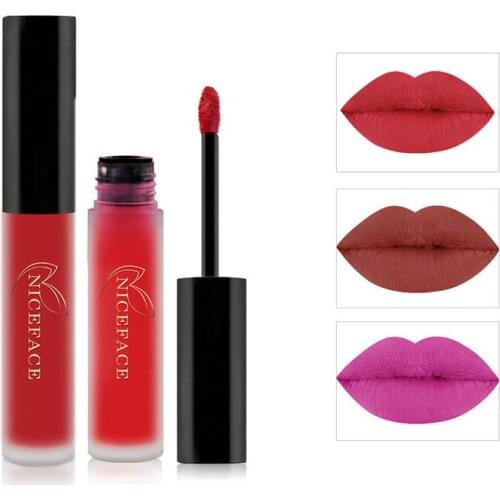 Nude Matte Lip Gloss Velvet Liquid Lipstick Sexy Lip Tint Moisturizing Waterproof Lip Cosmetics Makeup Tools