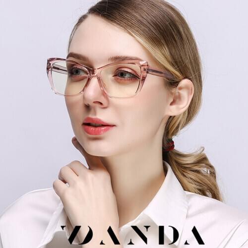 Cat Eye Glasses Women Anti Blue Light Lady Optical Frame TR90 Gilr Eyeglasses Transparent AntI Reflective Gaming Glasses UV400