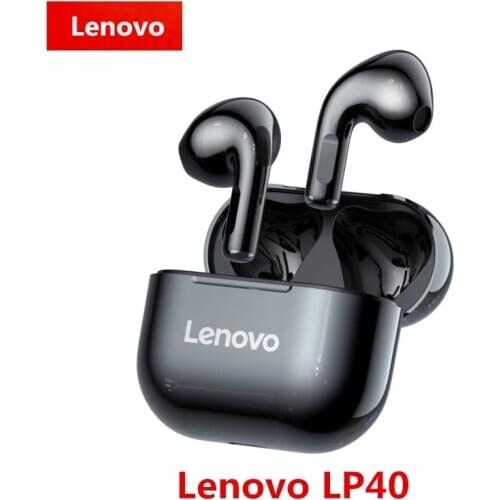 Original Lenovo LP40 TWS Wireless Bluetooth Earphone In-ear Bluetooth Headset Stereo Touch Control Headphone HD Call Earbuds
