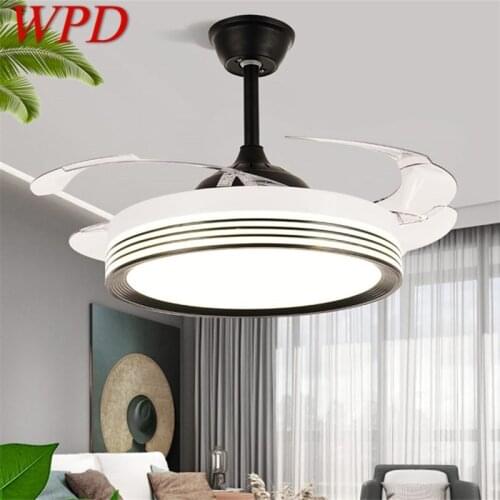 WPD Ceiling Fan Light Invisible Lamp With Remote Control Modern Simple LED For Home Living Room
