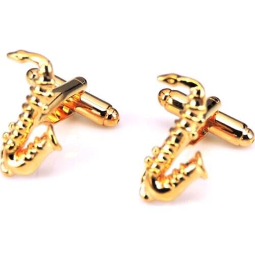 Promotion Fashion Cufflinks mens Golden Sax designer cufflinks fashion cufflink cuff link wholesale Free Shipping