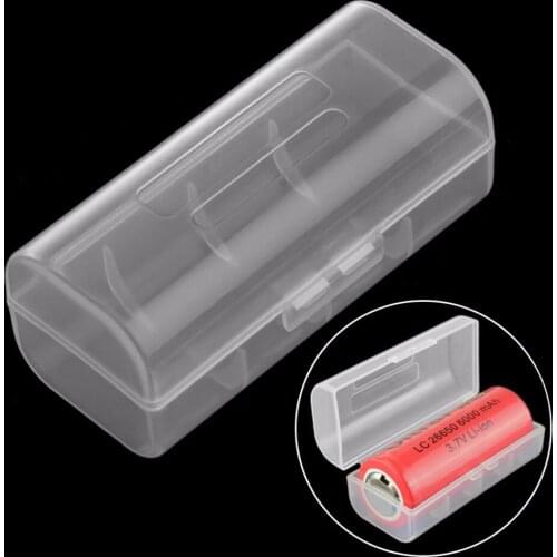Transparent Plastic Battery Case Holder Container Battery Storage Box For 26650 Battery