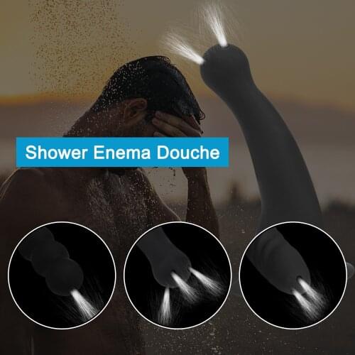 Silicone Vagina Wash Vaginal Cleansing Shower Head Anal Syringe Anal Enema Cleaner For Healthy Rectal Colonic Douche Nozzle