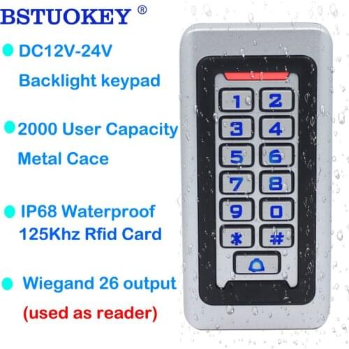 Metal Case 2000 User Door Access Controler Wiegand Output RFID Keypad Access Control System Proximity Card Reader